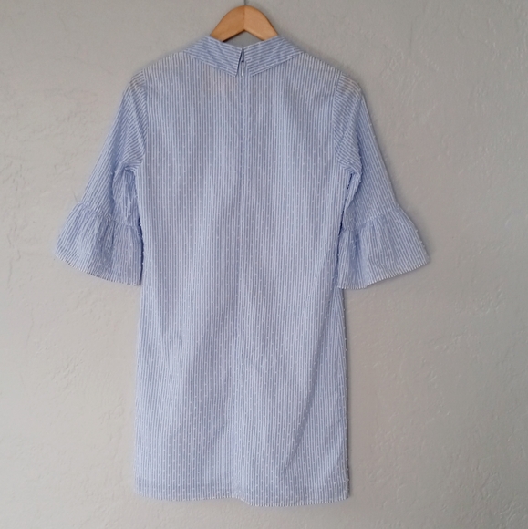 Lilly Pulitzer Ginger Dress Blue Peri Tint Blue White Stripe Swiss Dot 0 - Picture 7 of 15